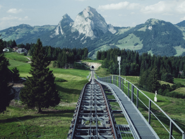 vacanze in famiglia funicolare di Stoos in svizzera